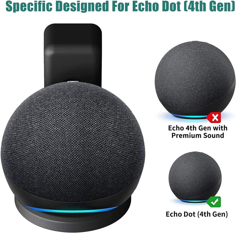 All-New Echo Dot Wall Mount Holder For 5Th 4Th Generation, (Black)-8
