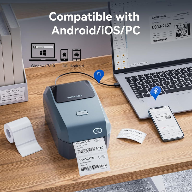 NIIMBOT K3 Desktop Label Printer, 3 Inch,180mm/s High Speed-4