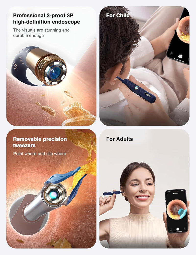 BEBIRD i35R, Earsight Plus Ear Wax Removal Tool Camera with HD Visual Otoscope-5