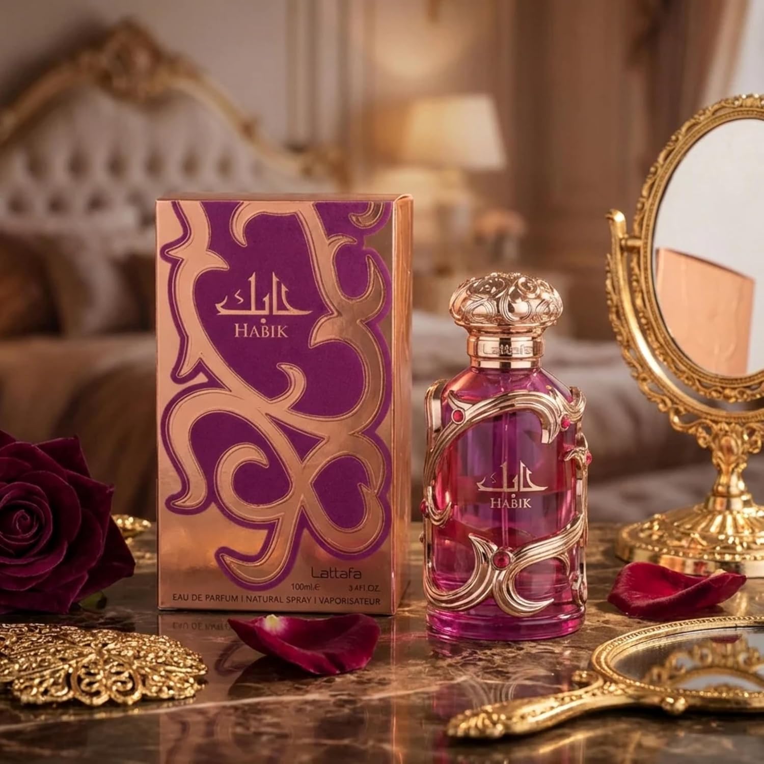 Lattafa Habik – Floral, Fruity, Fresh, Musky – Eau de Parfum Spray Long-Lasting Fragrance for Women, 3.4 Ounce / 100 ml-3