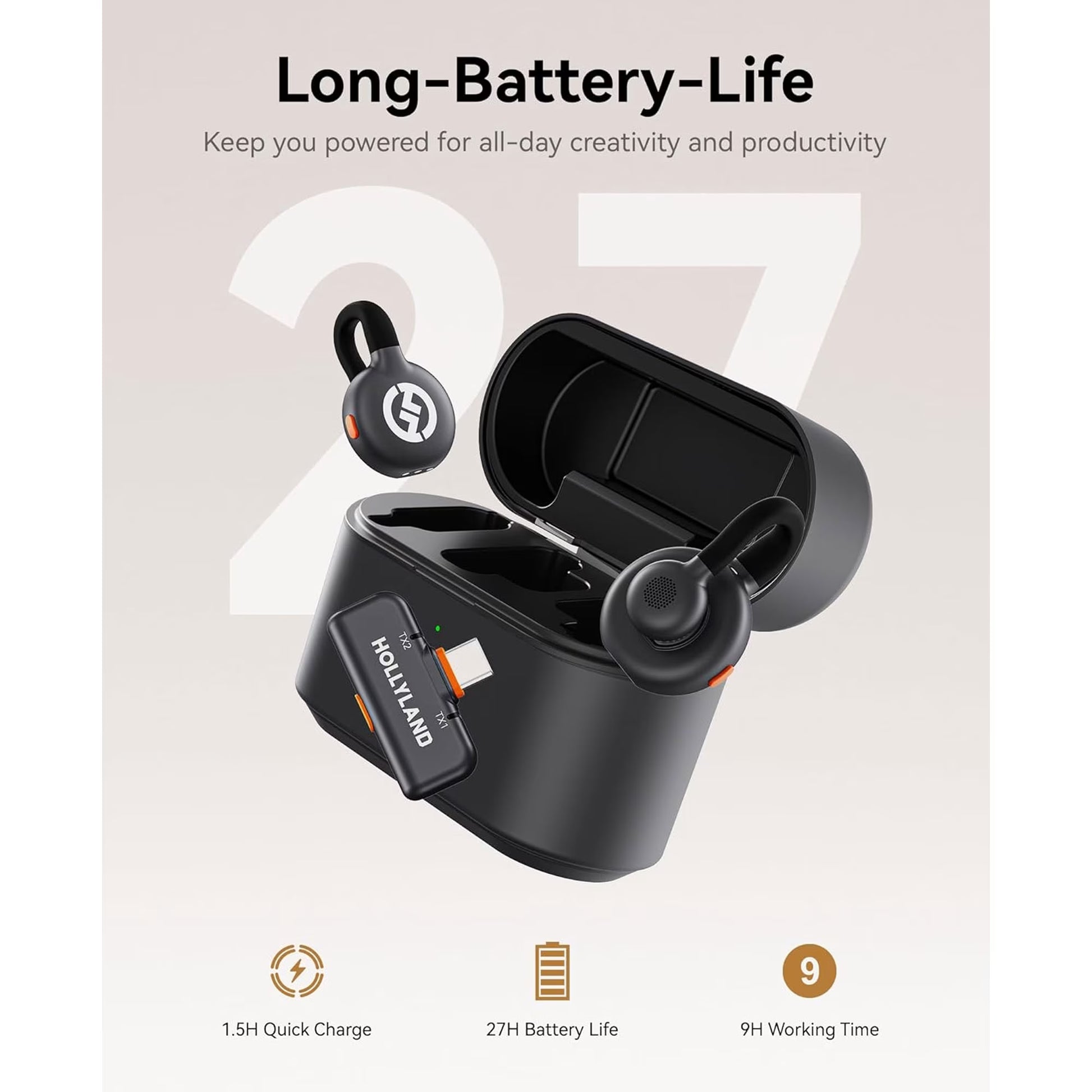 Hollyland LARK M2S 2-Person Wireless Duo Lavalier Microphone-6