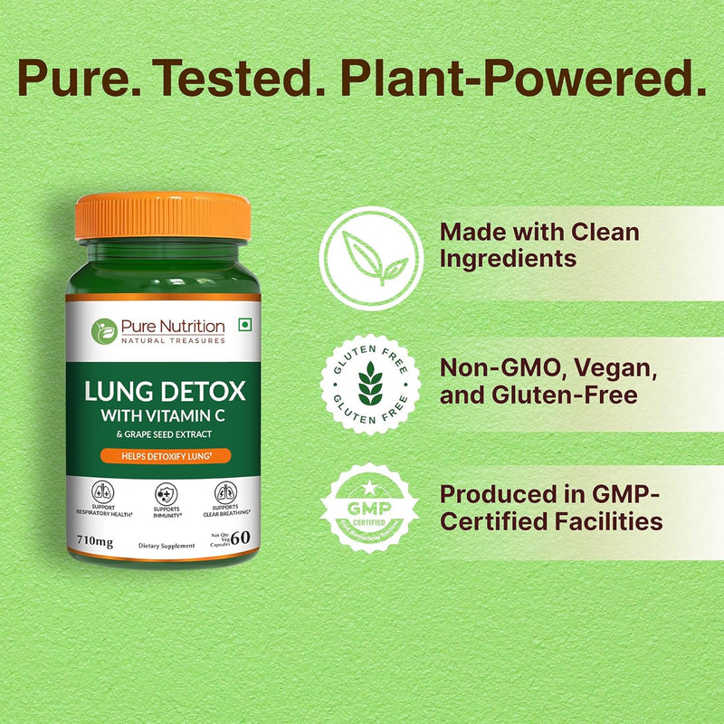 Pure Nutrition Lung Detox Supplement 60 Veg Capsules-5