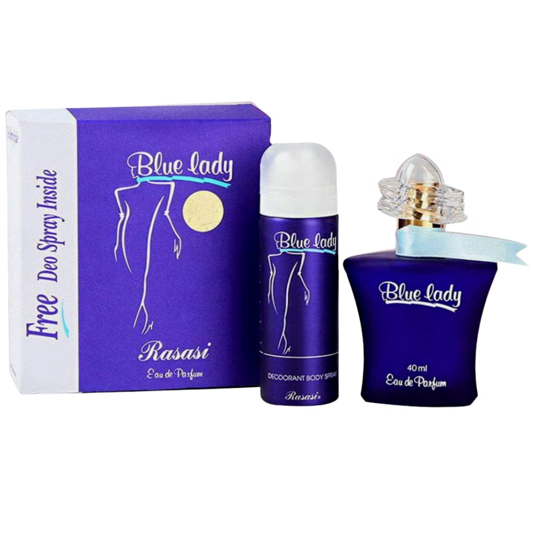 RASASI Blue lady for Women EDP-40ml with Deo-2