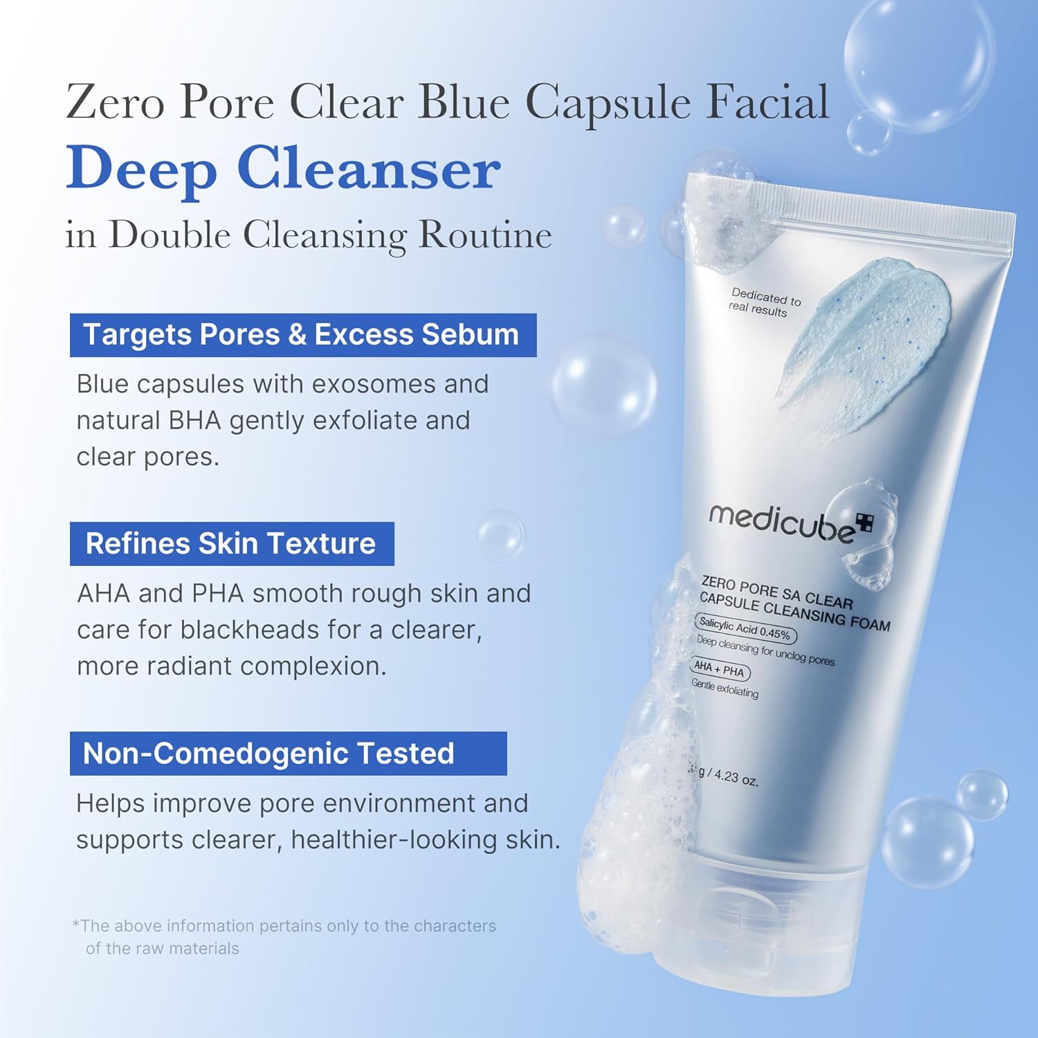 Medicube Zero Pore Clear Blue Capsule Facial Cleanser