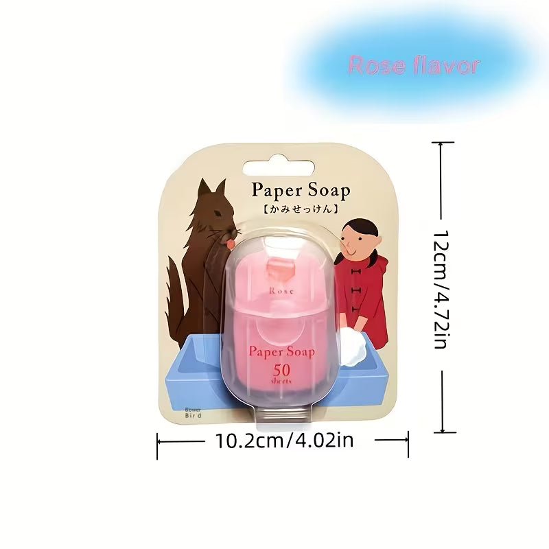 Portable Paper Soap | Unisex-Adult, Lavender Scented, Glycerin-Based, Ideal for Outdoor Camping and Travel, 50pcs-3