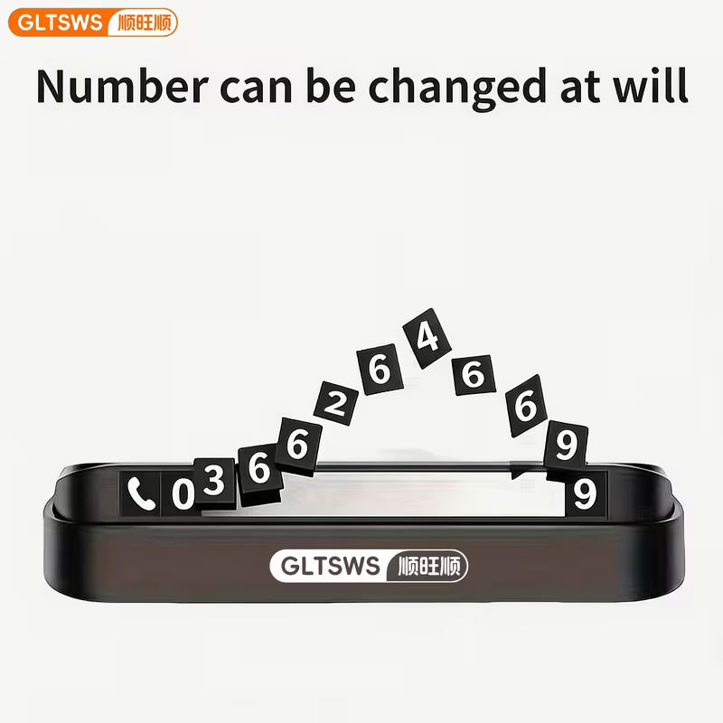 Temporary Car Parking Number Plate, ABS Made, High Temperature Resistant, Equipped with 5 Sets of Digits, Must-Have Car Item-3