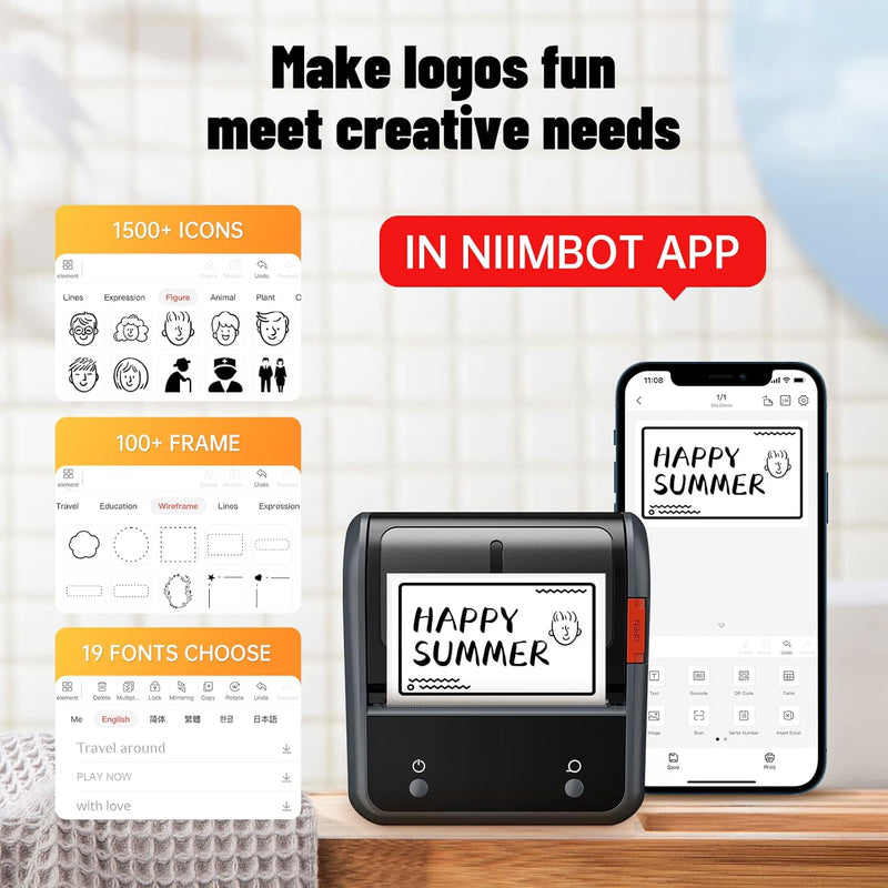 NIIMBOT Label Maker Machine, B3S Thermal Label Maker-3