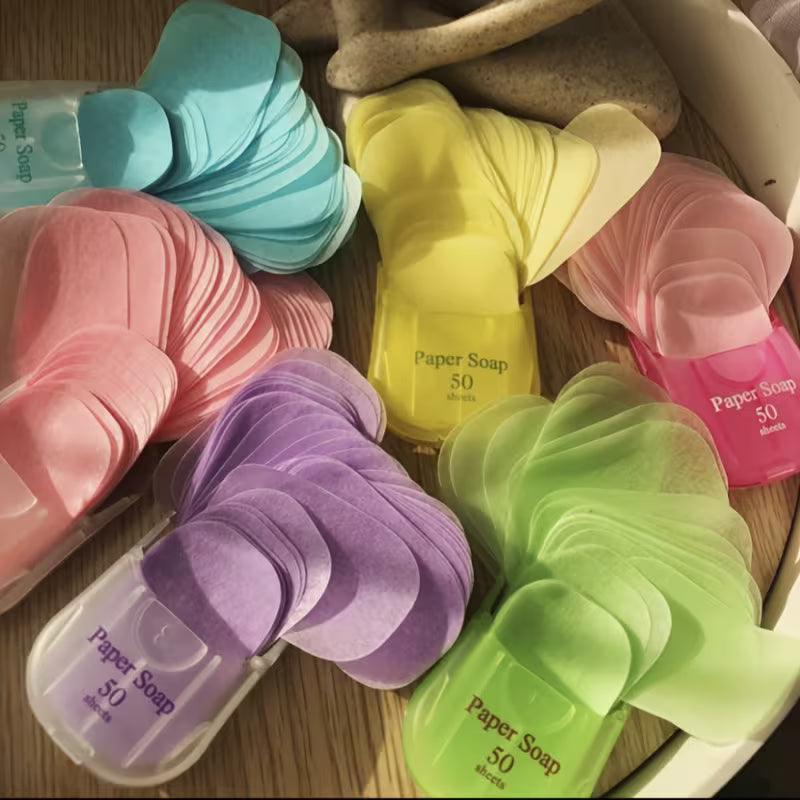 Portable Paper Soap | Unisex-Adult, Lavender Scented, Glycerin-Based, Ideal for Outdoor Camping and Travel, 50pcs-4