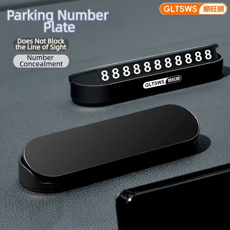 Temporary Car Parking Number Plate, ABS Made, High Temperature Resistant, Equipped with 5 Sets of Digits, Must-Have Car Item-4