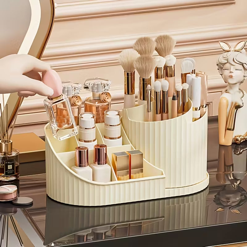 360° Rotatable Cosmetic Storage Box and Desktop Organizer Pen Holder Stationery, Plastic Cosmetic Storage Rack-5