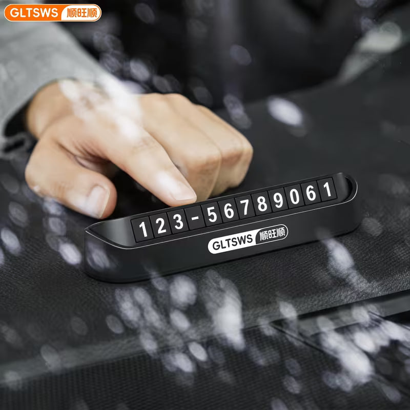 Temporary Car Parking Number Plate, ABS Made, High Temperature Resistant, Equipped with 5 Sets of Digits, Must-Have Car Item-5