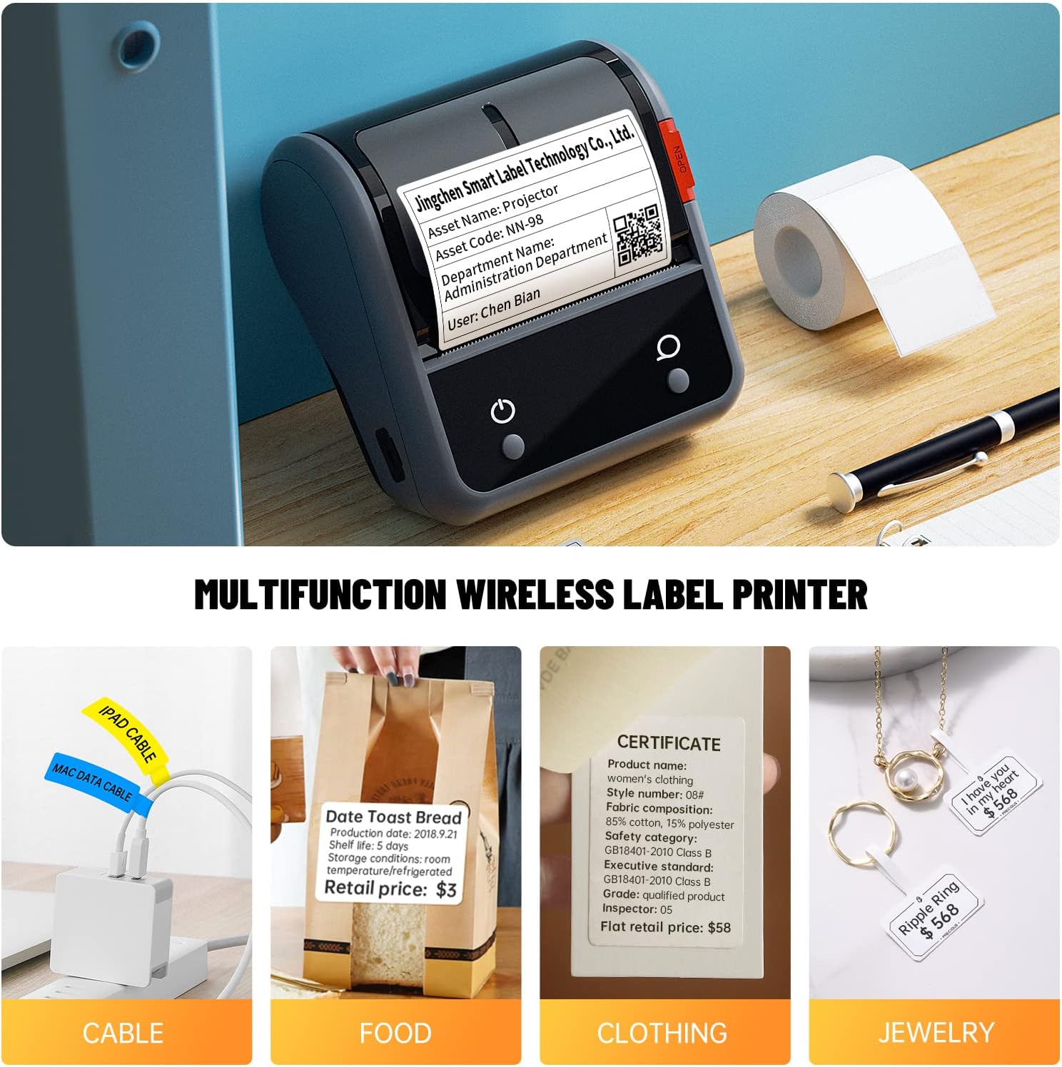 NIIMBOT Label Maker Machine, B3S Thermal Label Maker-6