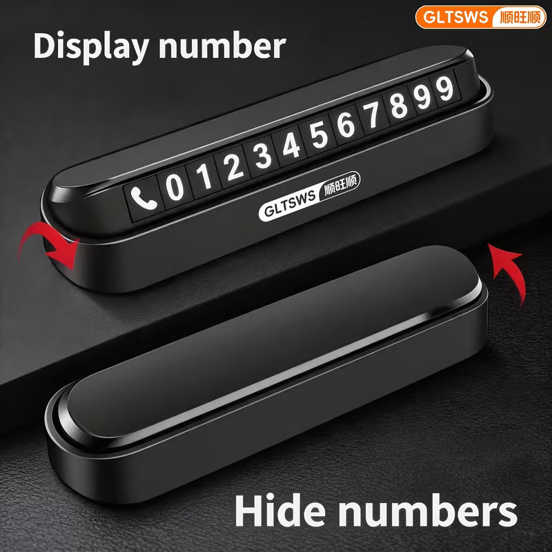 Temporary Car Parking Number Plate, ABS Made, High Temperature Resistant, Equipped with 5 Sets of Digits, Must-Have Car Item-7