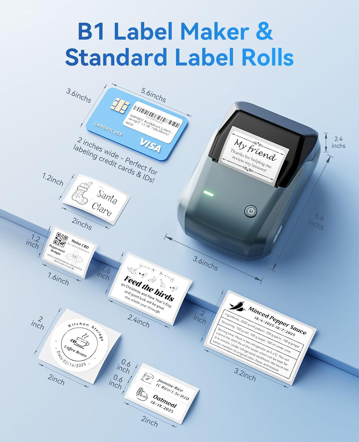NIIMBOT B1 Label Maker with Auto Identification-8