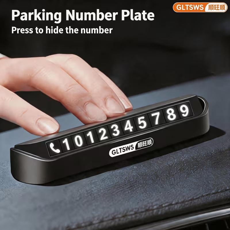 Temporary Car Parking Number Plate, ABS Made, High Temperature Resistant, Equipped with 5 Sets of Digits, Must-Have Car Item-9