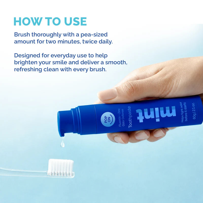 Pop On Whitening Toothpaste, Gentle Whitening, Fluoride Cavity Care, Fresh Mint Flavor, Smooth Foaming Clean, USA-5