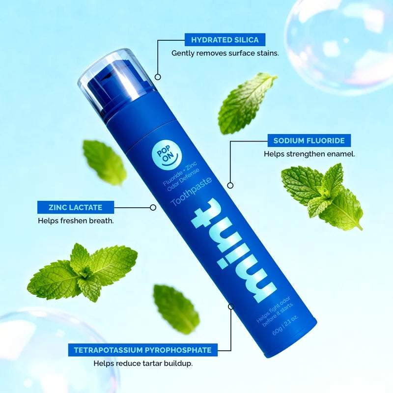 Pop On Whitening Toothpaste, Gentle Whitening, Fluoride Cavity Care, Fresh Mint Flavor, Smooth Foaming Clean, USA-6