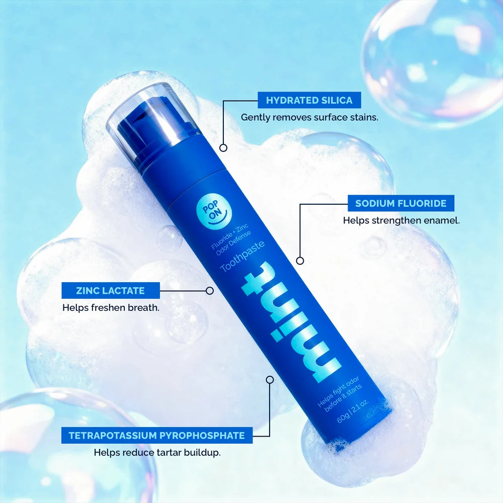 Pop On Whitening Toothpaste, Gentle Whitening, Fluoride Cavity Care, Fresh Mint Flavor, Smooth Foaming Clean, USA-8