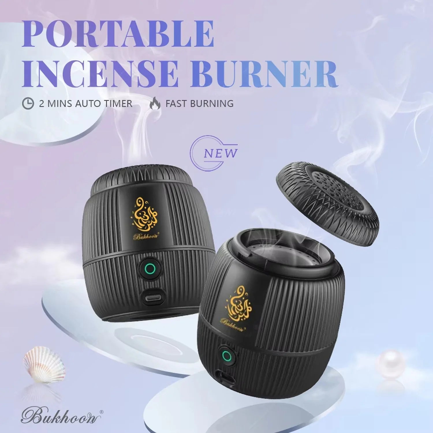 Portable Incense Burner - Car Electric Bukhoor Burning Holder-2