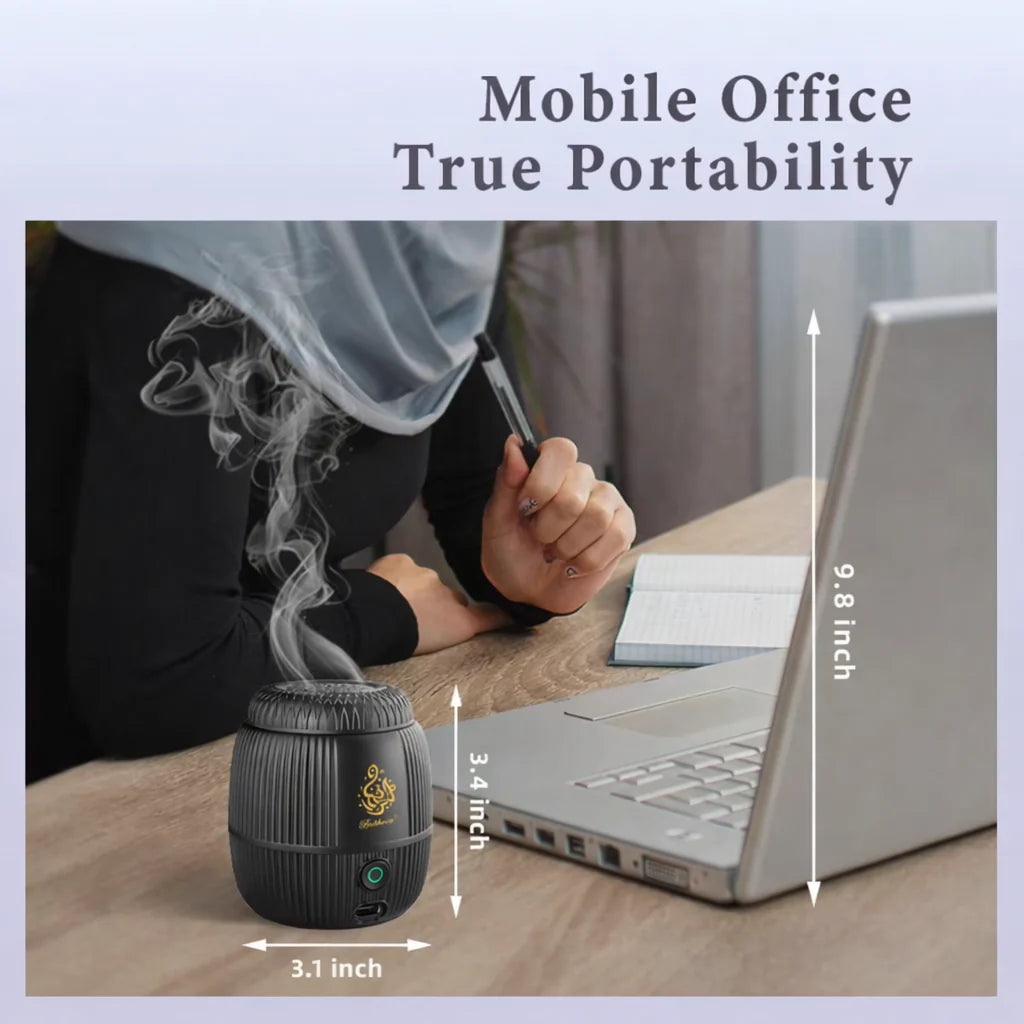 Portable Incense Burner - Car Electric Bukhoor Burning Holder-9