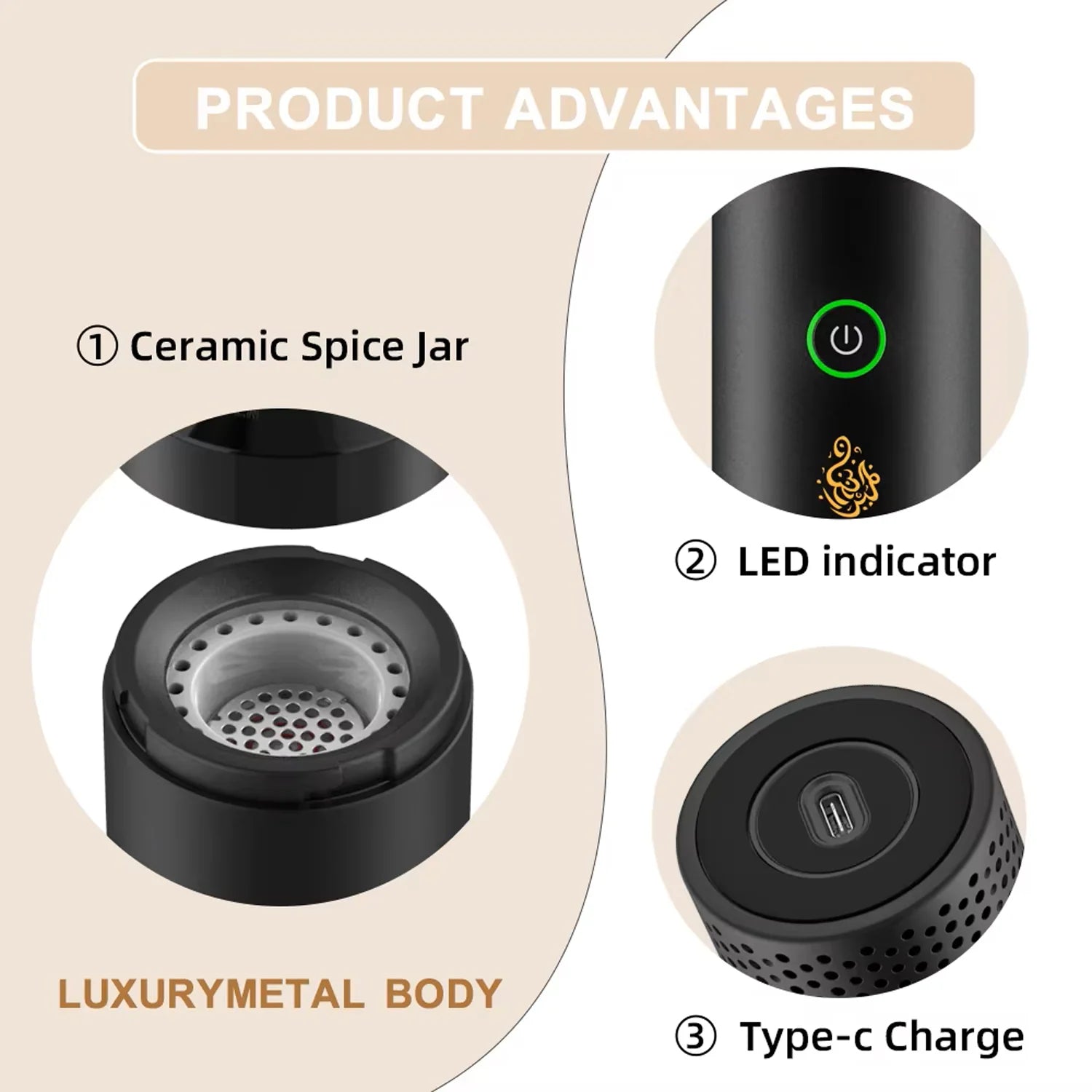 Portable Electric Bakhoor Burner Incense Holder Electric Oud Burner-7