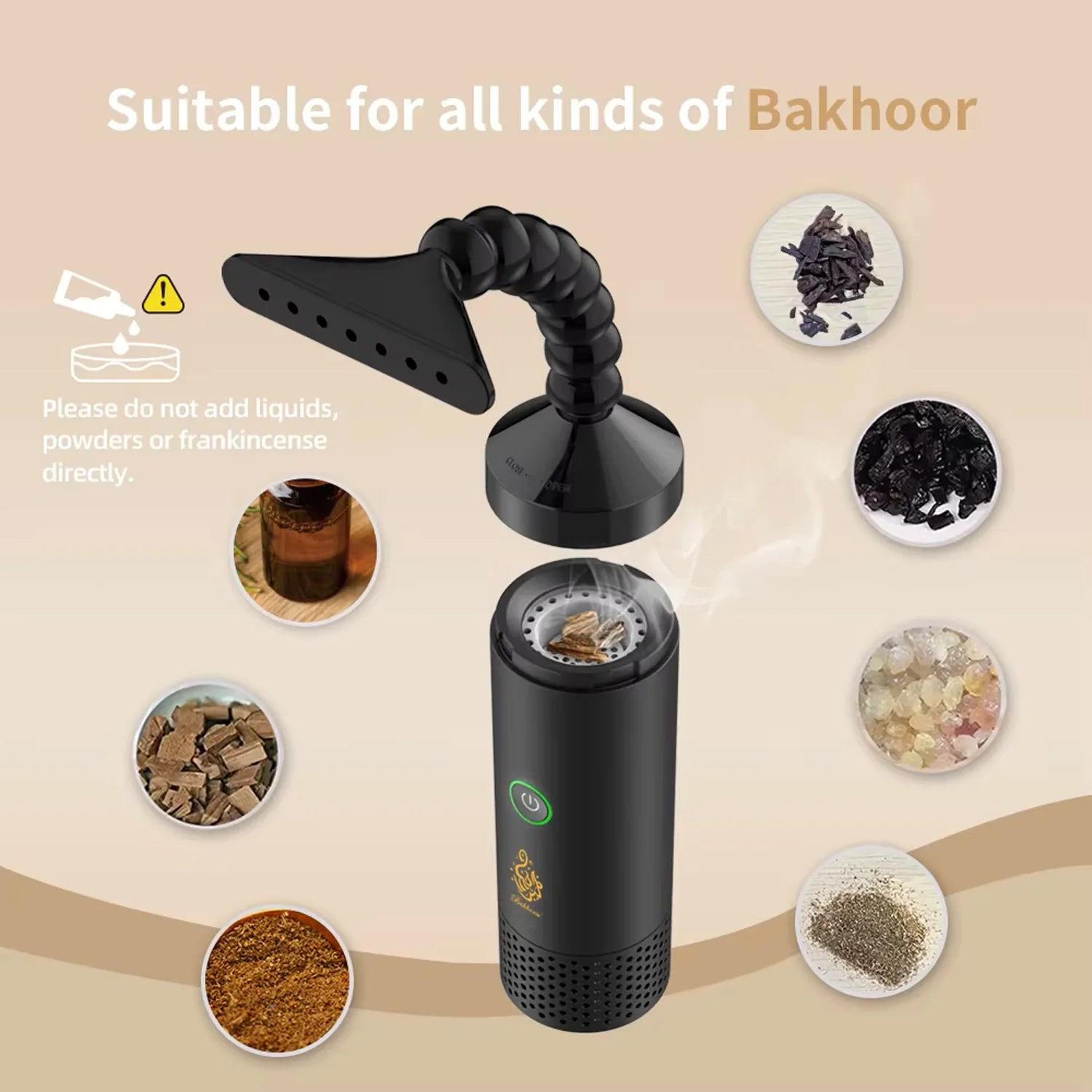 Portable Electric Bakhoor Burner Incense Holder Electric Oud Burner-3