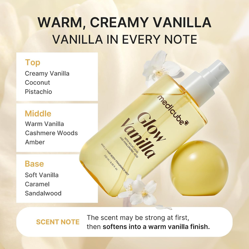 medicube Glow Vanilla Hair & Body Fragrance Mist, 3.38 fl. oz-5