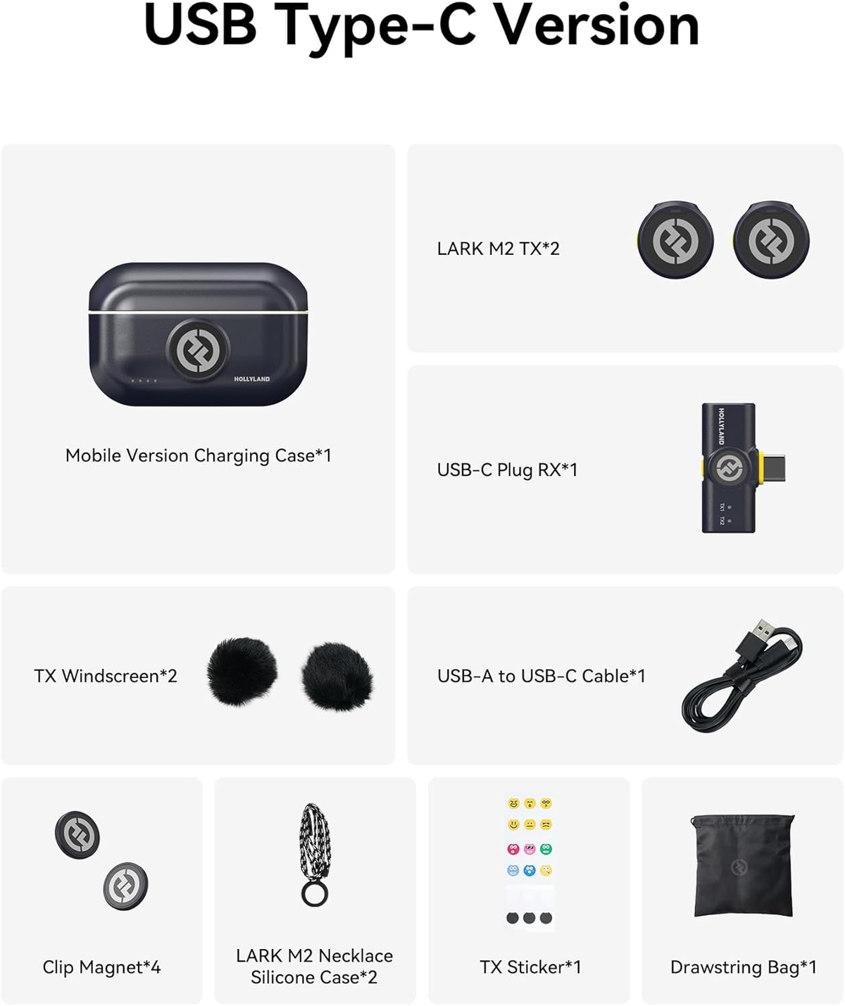 Hollyland LARK M2 Wireless Microphone System compatible with Android, iPhone 16/15-9