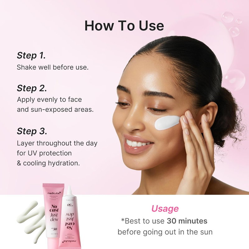 medicube Sunscreen No Cast Just Dew PDRN Hydrating UV Sun Serum, SPF 50-7