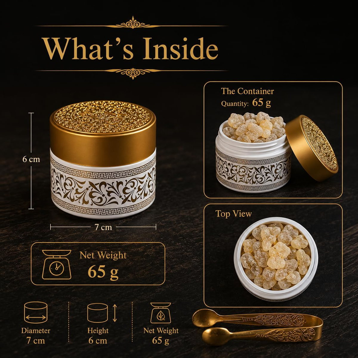 Hojari Luban (Frankincense) Resin Chunks 65g | Premium Omani Boswellia Sacra-3