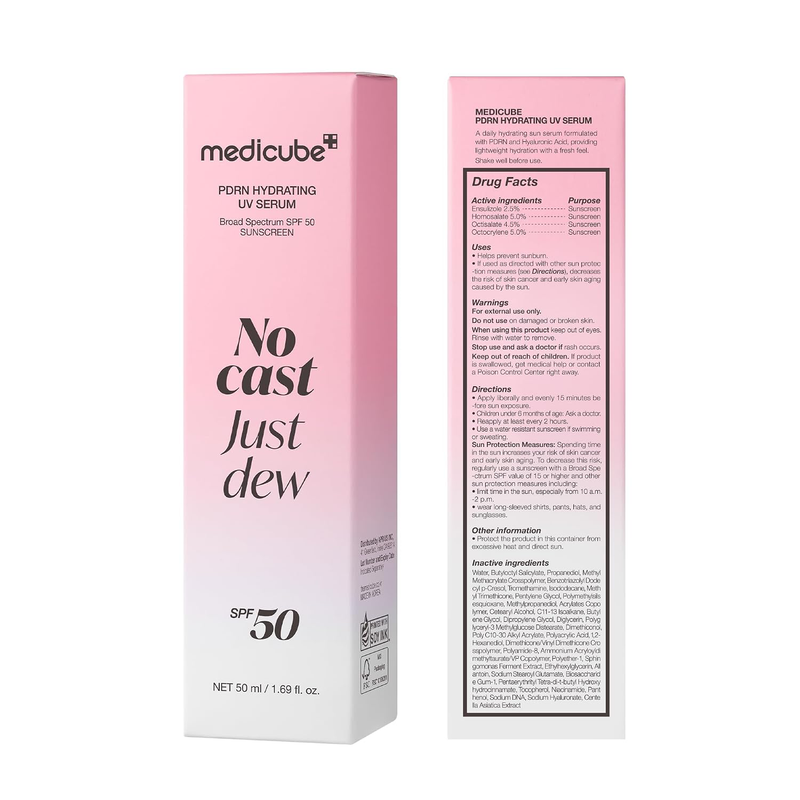 medicube Sunscreen No Cast Just Dew PDRN Hydrating UV Sun Serum, SPF 50-9