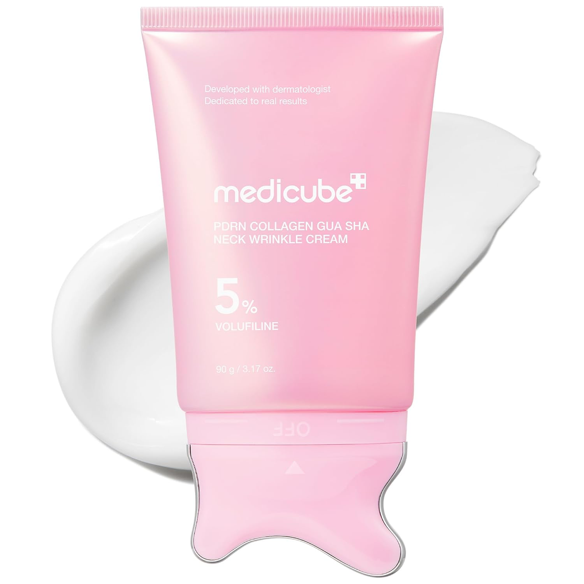 medicube PDRN Collagen Gua Sha Neck Wrinkle Cream, 3.17 oz