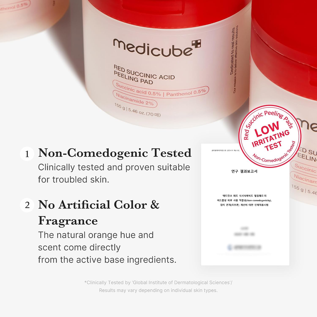 medicube Toner Pads Red Succinic Acid Panthenol Pad for Facial Peeling, 70 Pads-6
