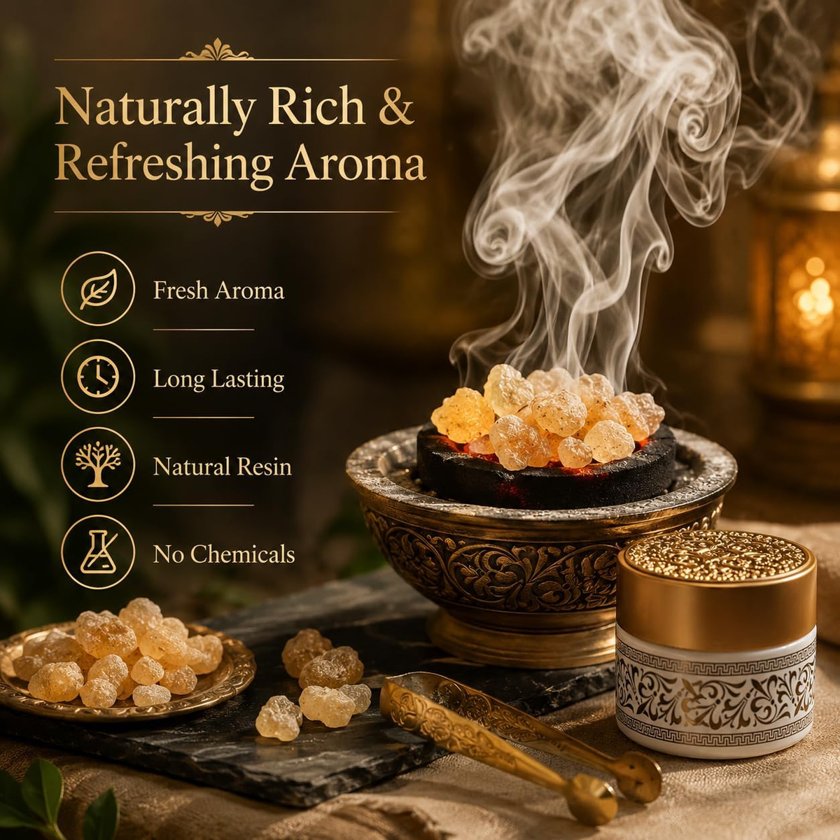 Hojari Luban (Frankincense) Resin Chunks 65g | Premium Omani Boswellia Sacra-8