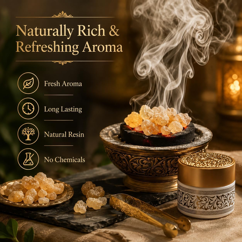 Hojari Luban (Frankincense) Resin Chunks 65g | Premium Omani Boswellia Sacra-8