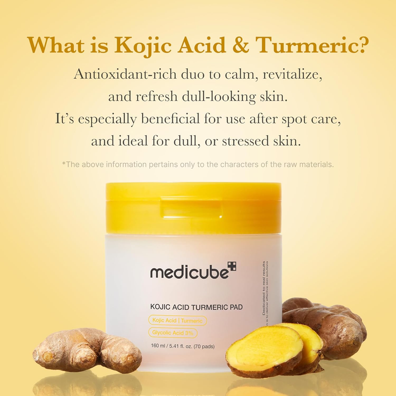 medicube Toner Pads Kojic Acid Turmeric Clarifying Pad, 70 Pads-3