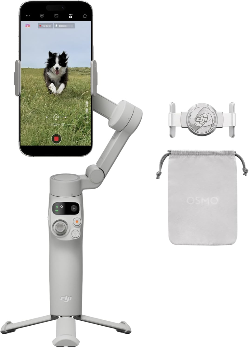 DJI Osmo Mobile 7 Gimbal Stabilizer for iPhone, Android, Built-in Tripod-1