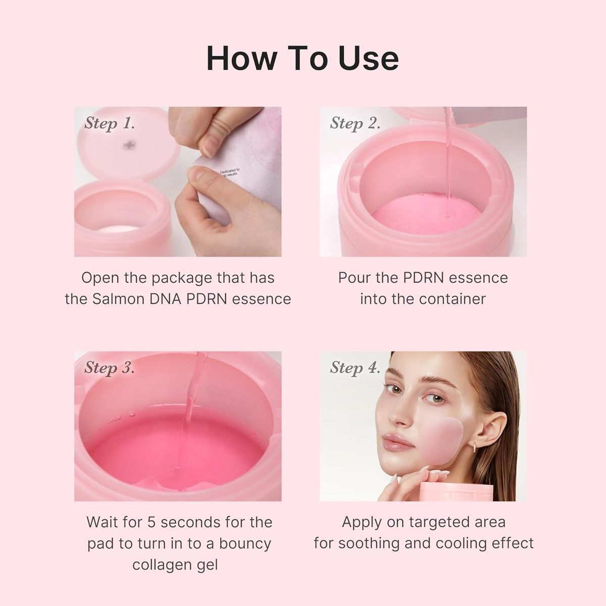 medicube Toner Pads Salmon DNA PDRN Pink Collagen Jelly Pad 70 Pads-7