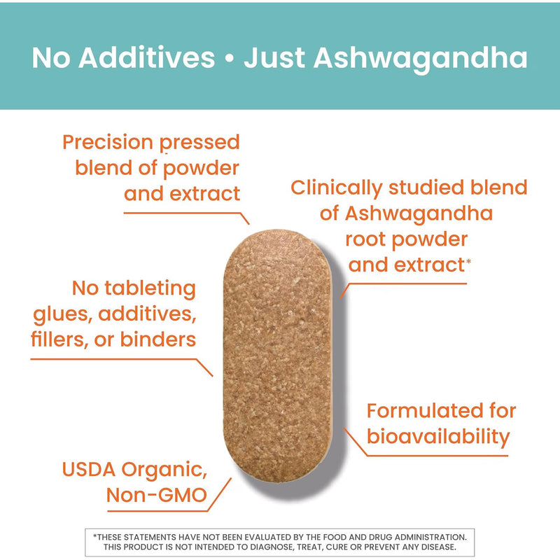 Himalaya Organic Ashwagandha Root for Stress, Energy and Adrenal Support, 670 mg, 60 Caplets-4