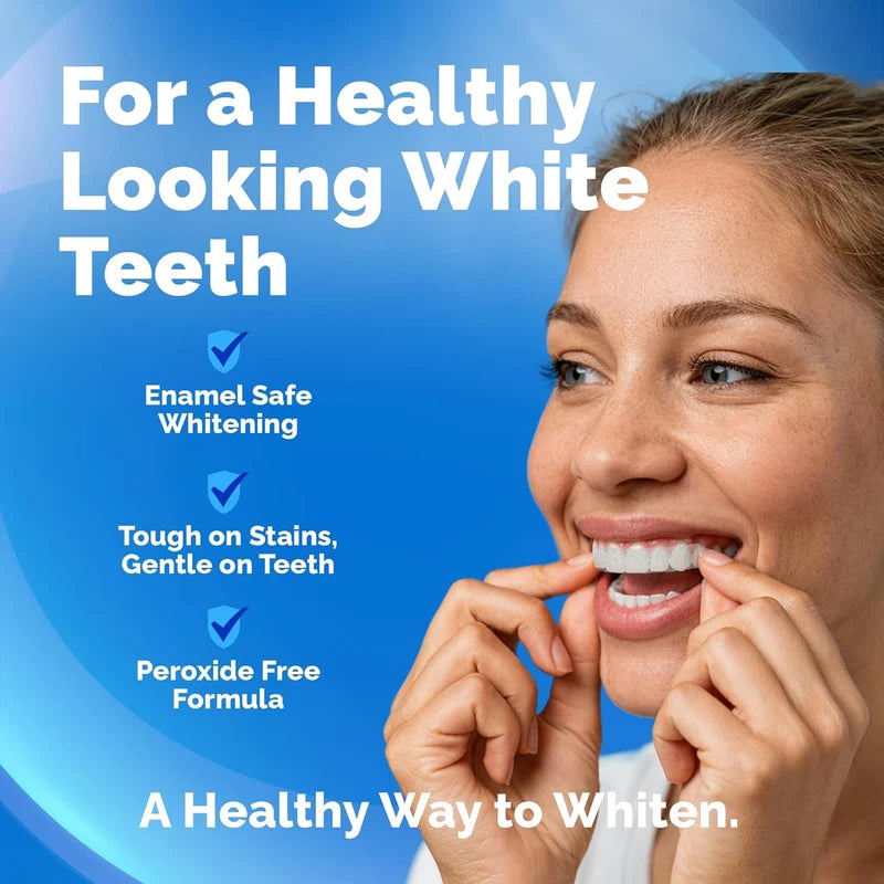 Pop On Teeth Whitening Strips – Peroxide-Free for Sensitive Teeth & Gums | Mint Flavor | 14 Strips / 7 Treatments-2
