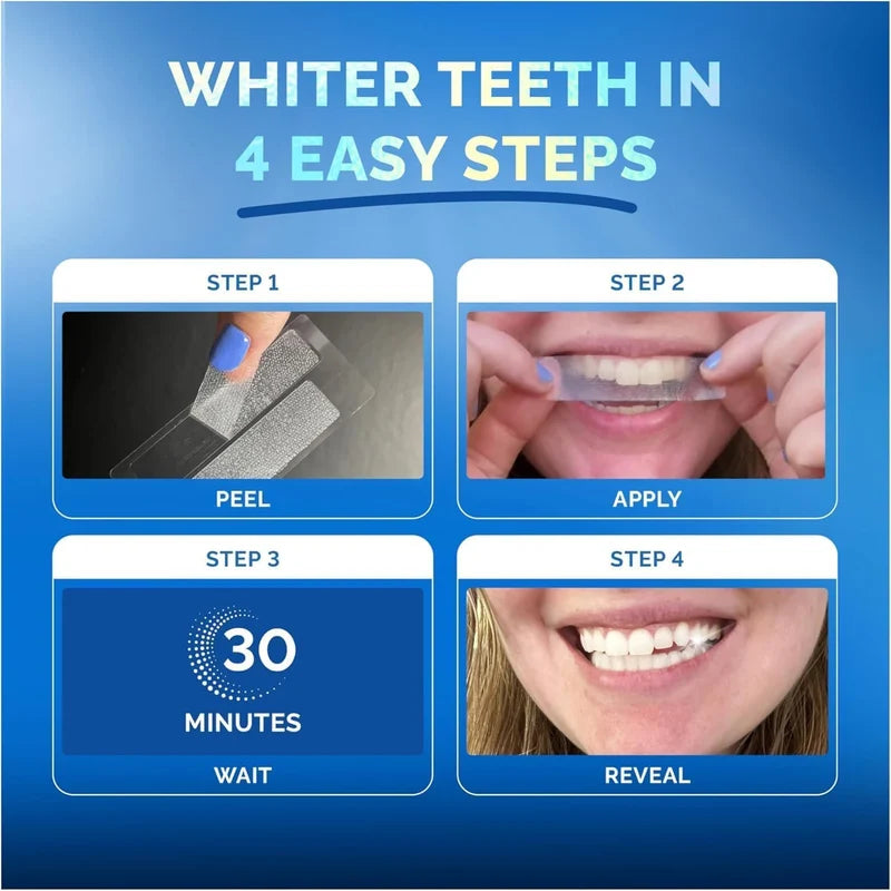Pop On Teeth Whitening Strips – Peroxide-Free for Sensitive Teeth & Gums | Mint Flavor | 14 Strips / 7 Treatments-7