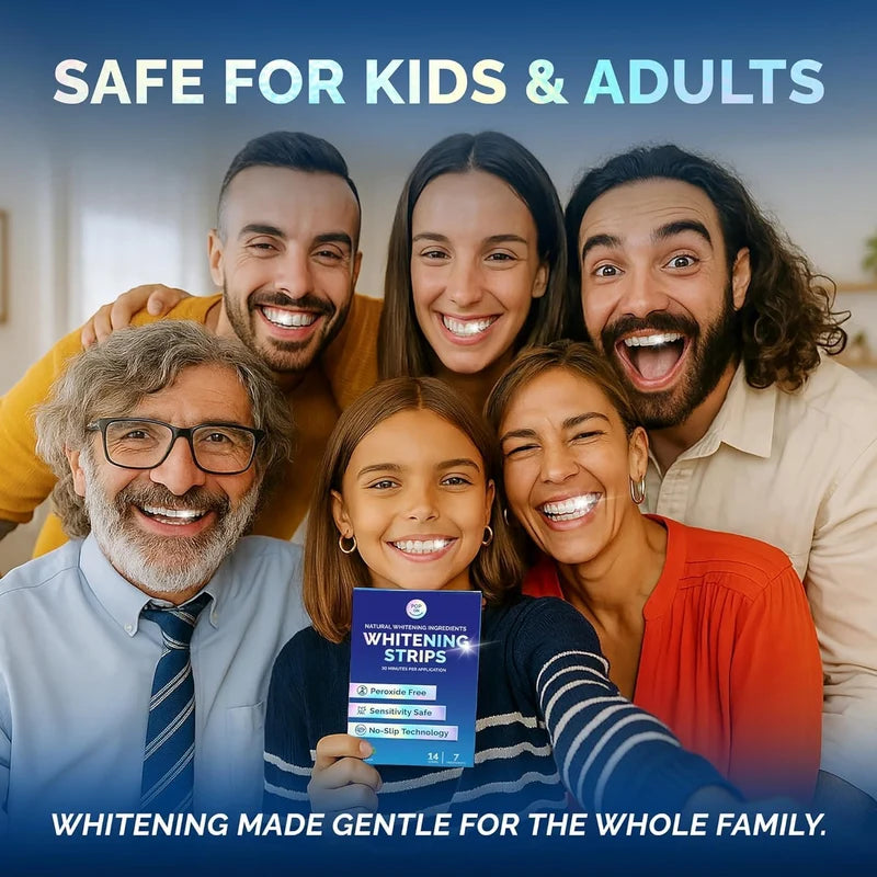 Pop On Teeth Whitening Strips – Peroxide-Free for Sensitive Teeth & Gums | Mint Flavor | 14 Strips / 7 Treatments-8